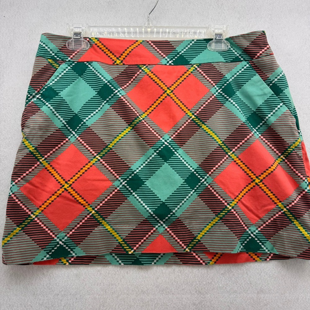 Loudmouth Golf Skort Plaid Print Athletic Performance Skirt Shorts US 10 Tartan